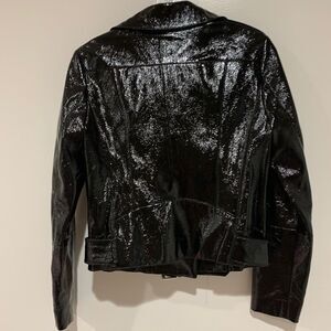 BB Dakota Leather Pattern Burgundy Jacket NWT